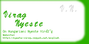 virag nyeste business card